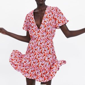 ZARA Floral Print Dress
